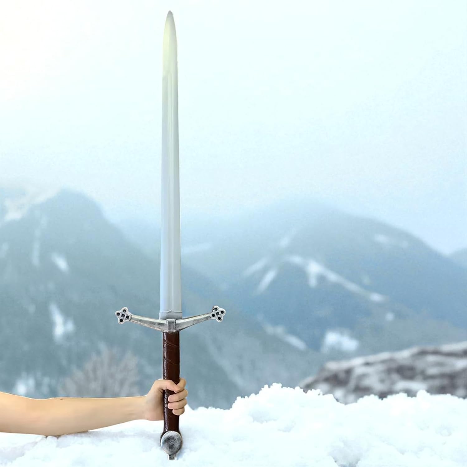 43.5” Medieval Scottish Claymore Foam Sword – Realistic PU Foam Two-Handed Greatsword Prop for Cosplay, LARP, Halloween Costume, Roleplay & Collectors | Safe Lightweight Medieval Weapon Accessory