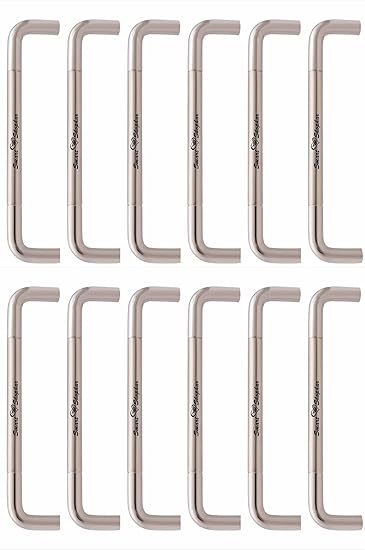 Smart Shophar Stainless Steel Black Berry Cabinet Handle 6 Inches Silver Pack of 2 with Screws | Kitchen Cabinet Hardware | Door Pulls for Wooden Furniture, Wardrobe, Cabinets, Cupboards & Drawers