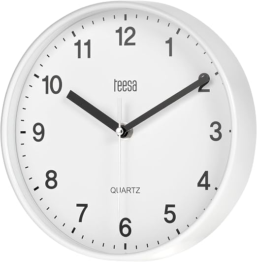 Teesa Zegar Analogowy Ścienny Uniwersalny 20 cm TSA0038 Biały