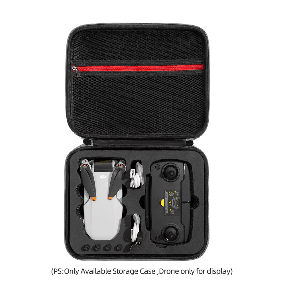 Beswow - Portable Protective Carrying Case for DJI Mini SE, Travel Outdoor EVA Storage Bag Zipper Handbag for DJI Mini SE and Mavic Mini SE Drone Accessory (Gray+Black)