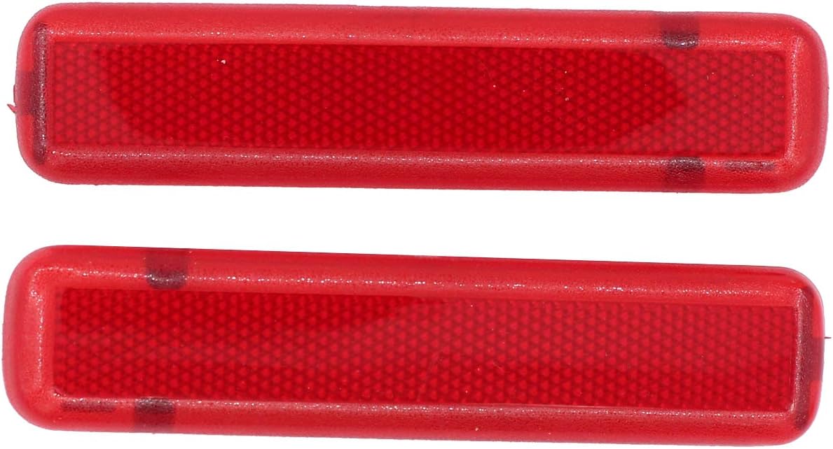 NewYall Pack of 2 Rear Left Driver and Right Passenger Side Door Red Reflector Panel