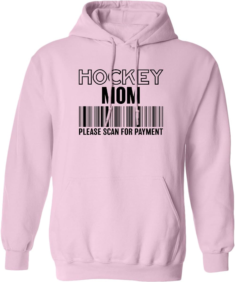 inktastic Hockey Mom- Please Scan Barcode- Funny Adult Hoodie Sweatshirt