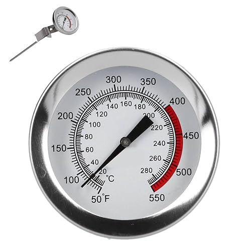 Deep Fryer Candy Turkey Thermometer with Clamp, Stainless Steel Fry Oil Thermometer for Frying, Candy and Meat Cooking