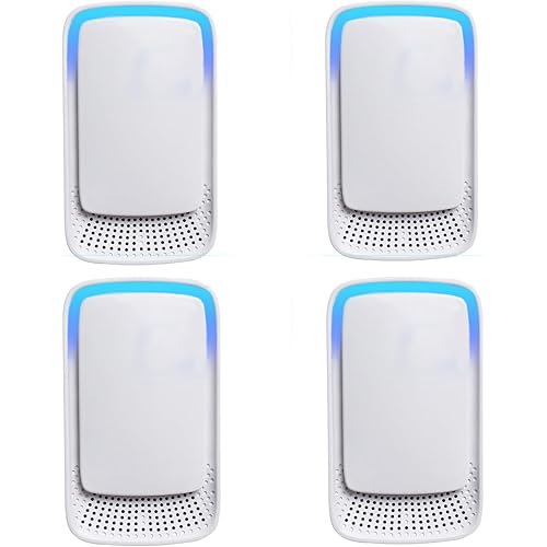 4 Pack Plug In Air Ionizers-Negative Ion Air Purifier for Home Silent Work Air Cleaner for Bathroom,Living Room,Office,Kitchen,Pet Room,Portable Ionic Air Purifier for Bedroom(4)