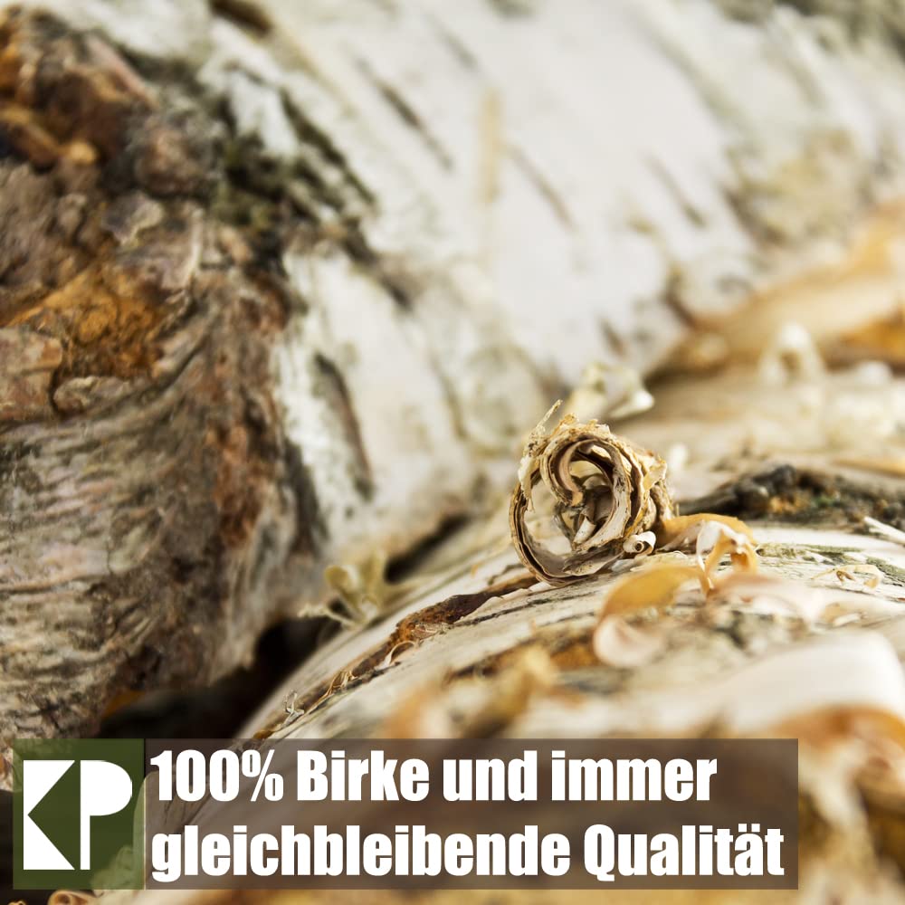 Bois De Chauffage Bouleau 30 Kg - Bûches 25 Cm - Séché <18% - Pour Poêle, Cheminée, Feu De Camp