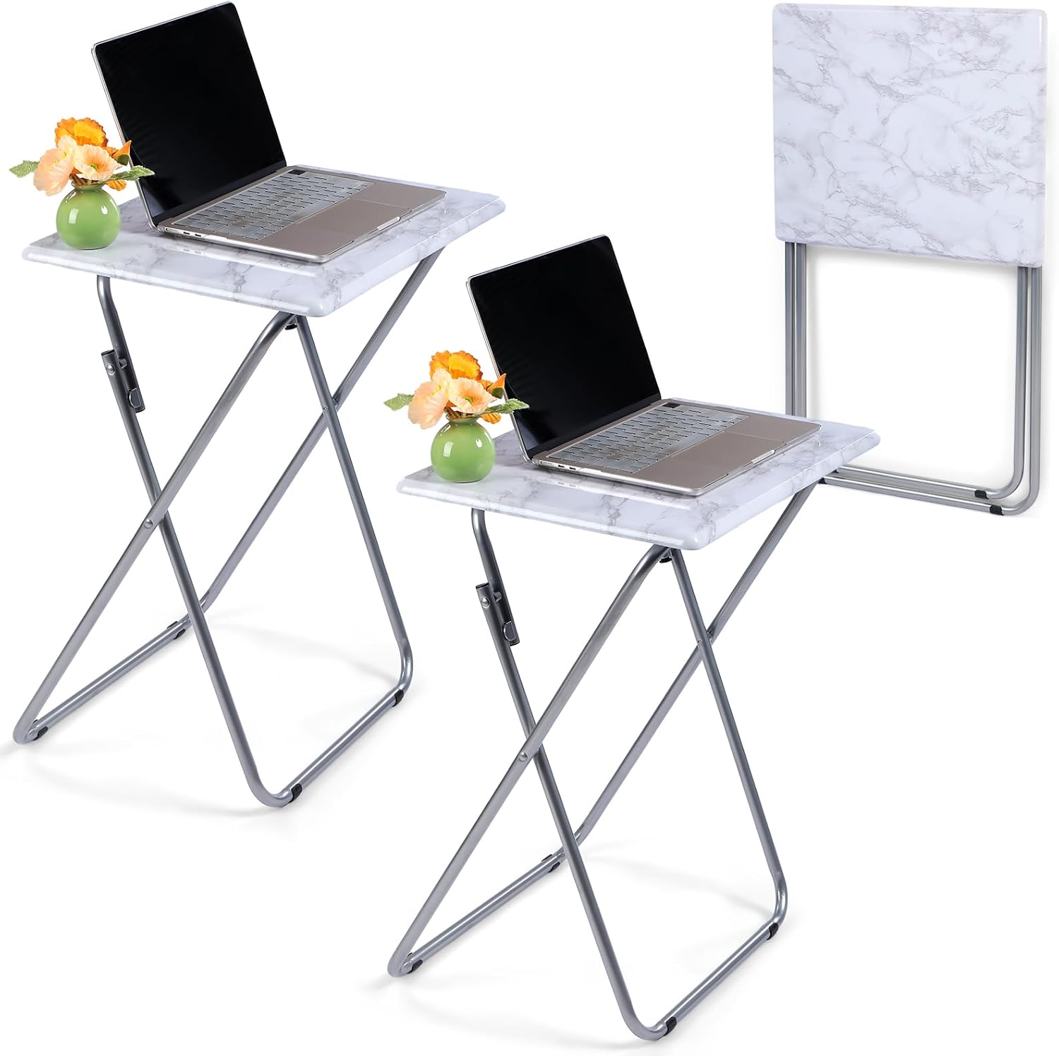 Suzile 2 Pieces Folding TV Tray Portable Table Folding TV