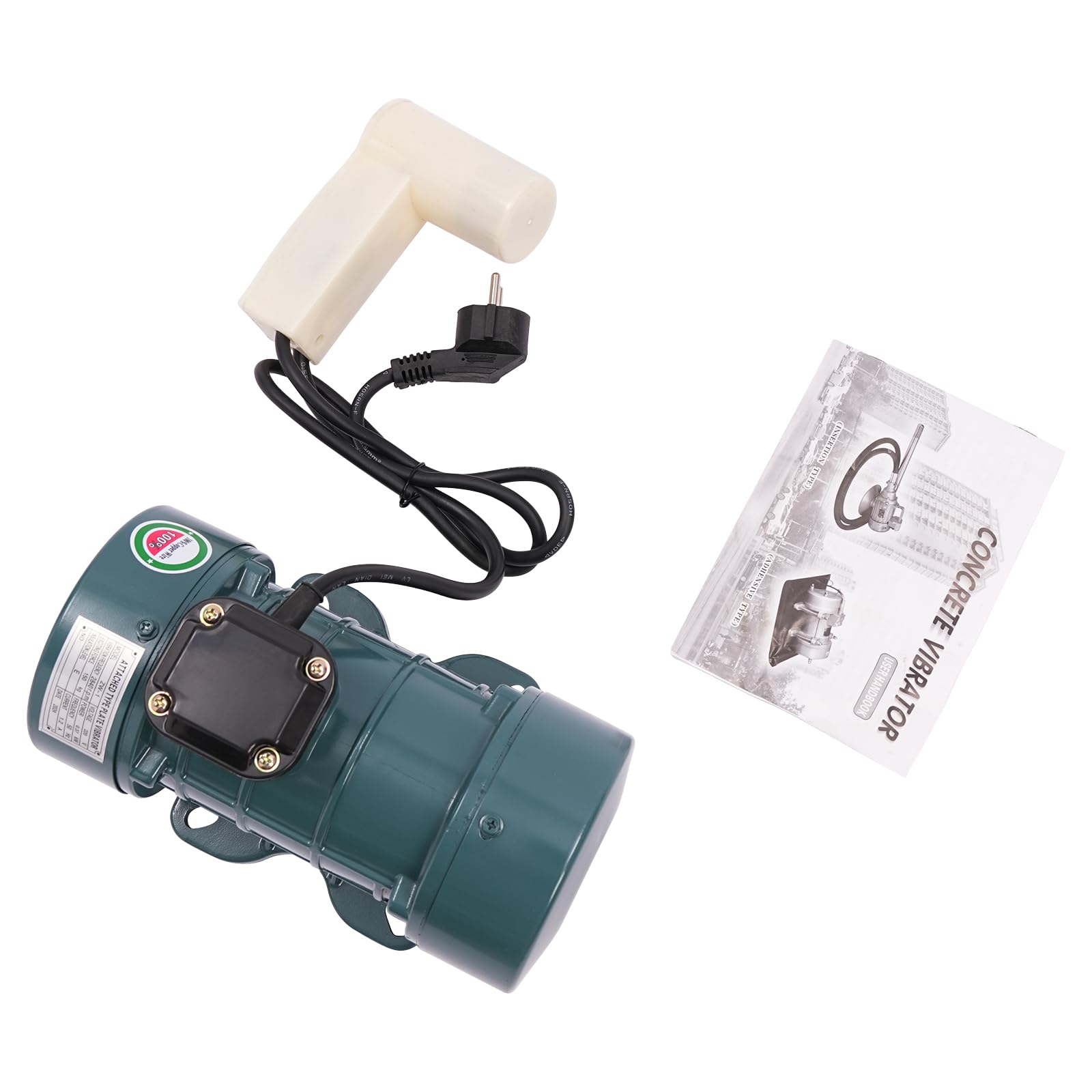 370W Elektrischer Vibrationsmotor 2840U/min, Rüttelmotor 220V IP44 (Blau) | Elektrischer Rüttelmotor, 150kg Rüttelkraft, Einphasen/Dreiphasen, Industriemotor für Bergbau, Kohle, Strom, Bau