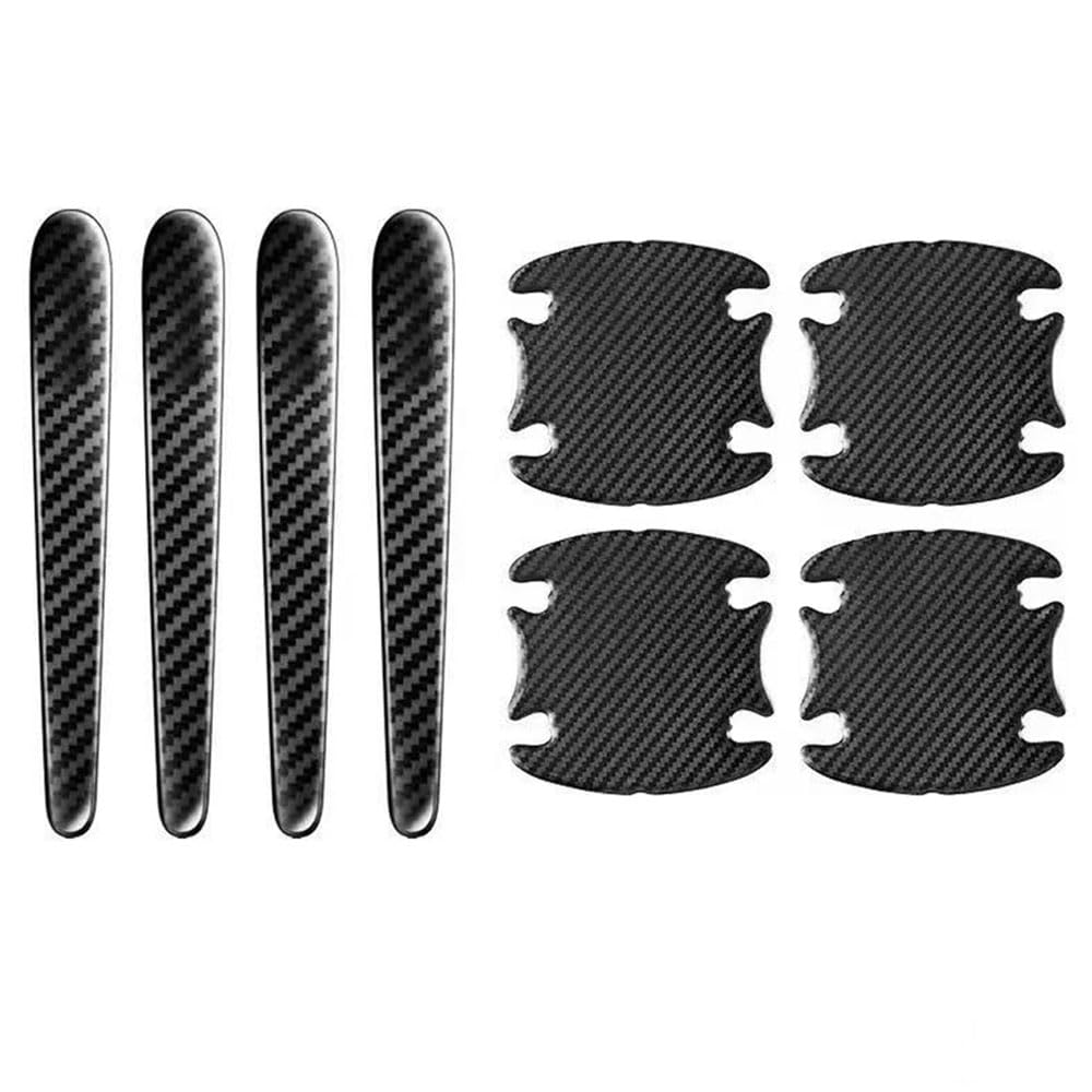 ALDLDA Auto Door Handle Protector for Audi e-Tron Sportback 2020-2025 N9, Carbon Fiber Anti-Scratch Stickers, Door Bowl Covers for Vehicles, 8pcs