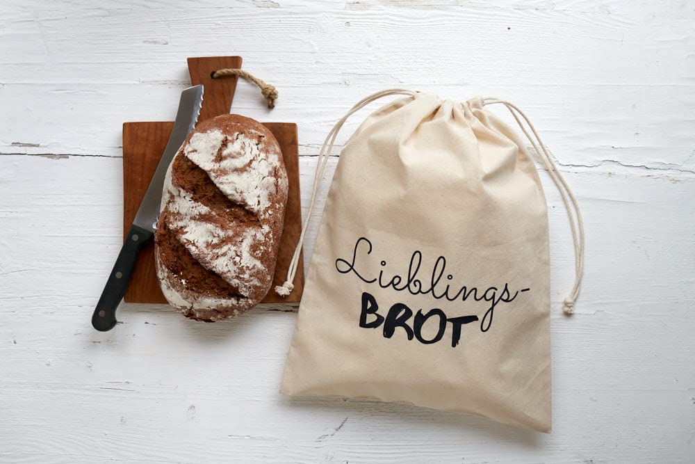 5er Set Leinen Brotbeutel - 3x 40x30cm & 2x 60x15cm Für Brotaufbewahrung