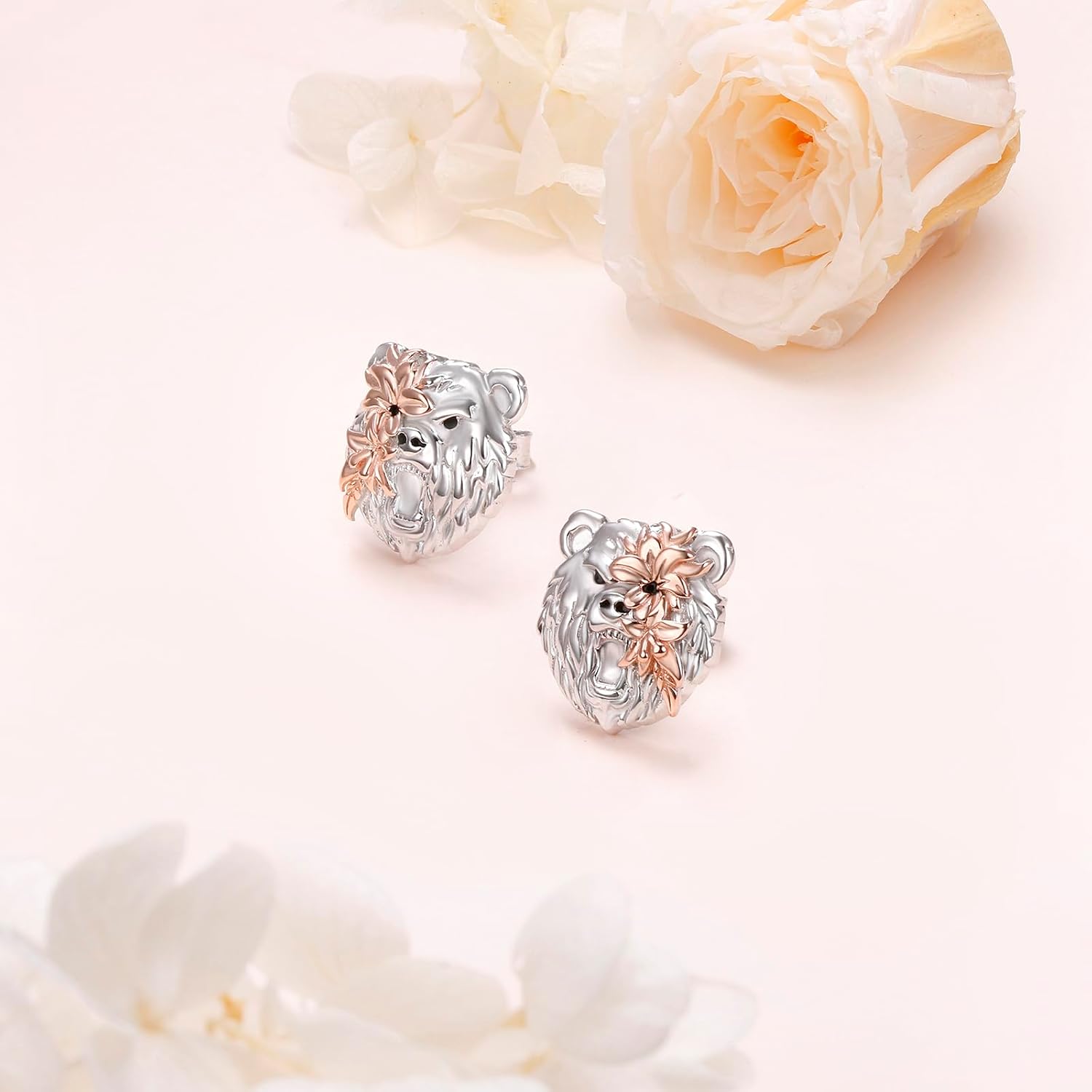 Yearace Animal Stud Earrings for Women 925 Sterling Silver Highland Cow Capybara Robin Bird Cat Bunny Stud Earrings Cute Animals Jewelry Gift for Women Girls