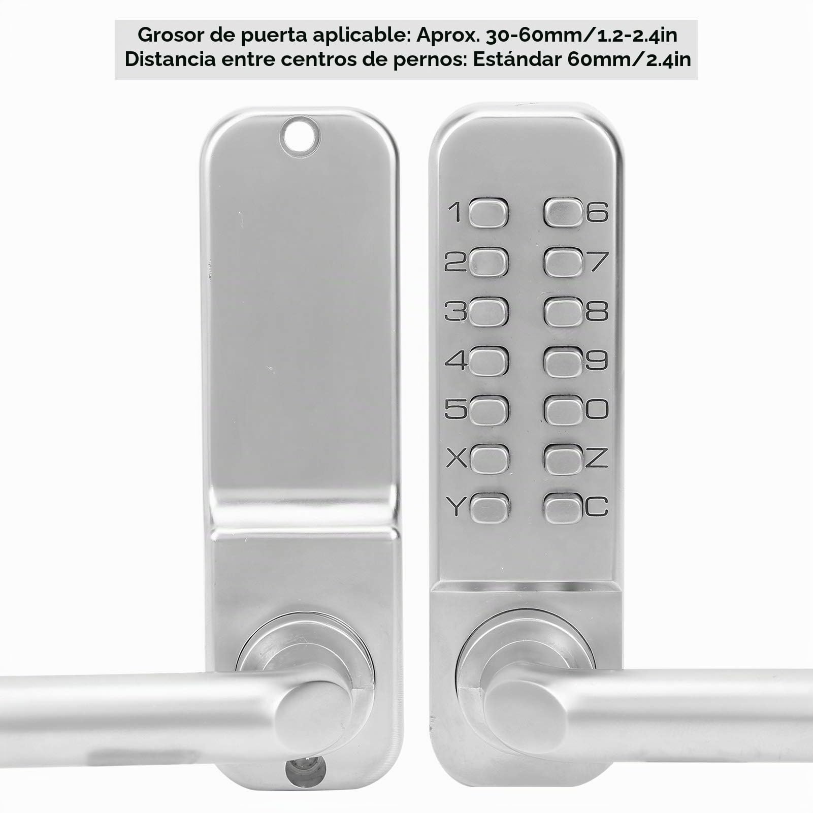 Dígito teclado cerradura la puerta Cerraduras inteligentes puertas Cerradura digital puerta Cerradura puerta entrada sin llave Cerradura de combinación puerta para la Oficina Hogar