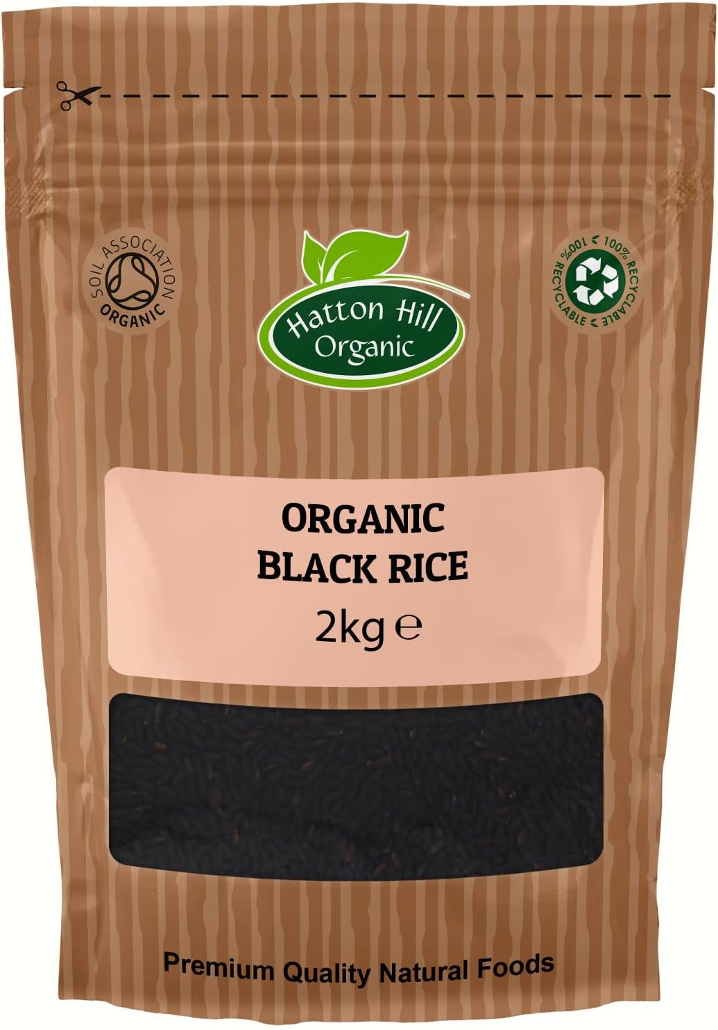 Organic Black Rice 2kg by Hatton Hill Organic - Free UK Delivery