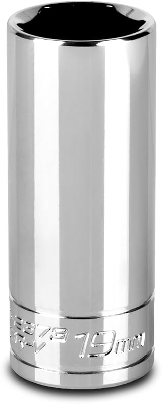 Soquete Longo de 19 mm Capri Tools, Encaixe de 3/8 pol. (9,5 mm), 6 Pontos, Métrico