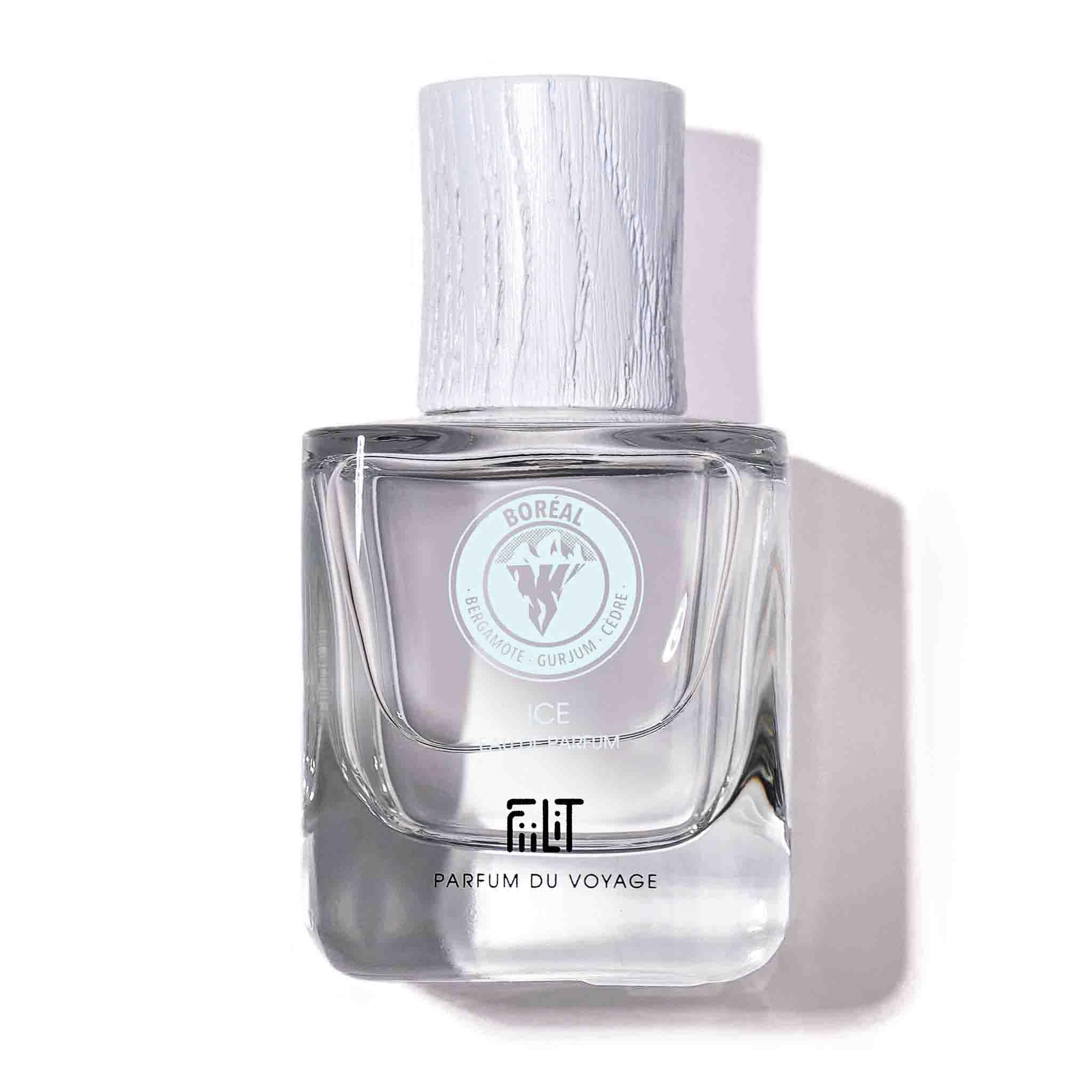 Eau de Parfum Naturelle ICE BORÉAL - FiiLiT Parfum du Voyage - Mixte - Rechargeable - Frais (50 mL)