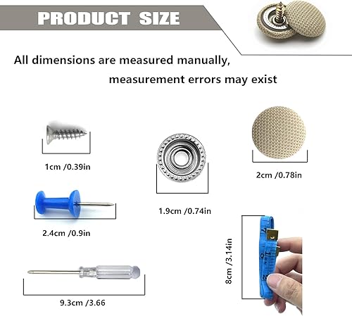 Miniatura 2 de Kit de reparación de techo de techo de automóvil, 60 piezas, remaches a presión para techo interior, hebilla de reparación con herramienta de