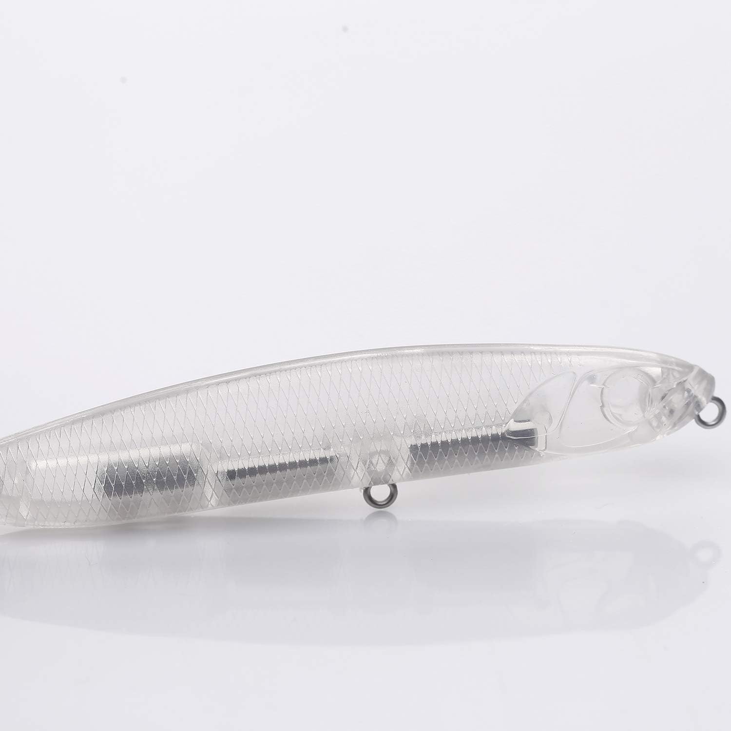 Unpainted Fishing Lures,20pcs Clear Crankbait Blanks Bodies,Blank Pencil Baits, Assorted Hard Plastic Square Crankbait Blank Lure Baits 110mm/13.5g