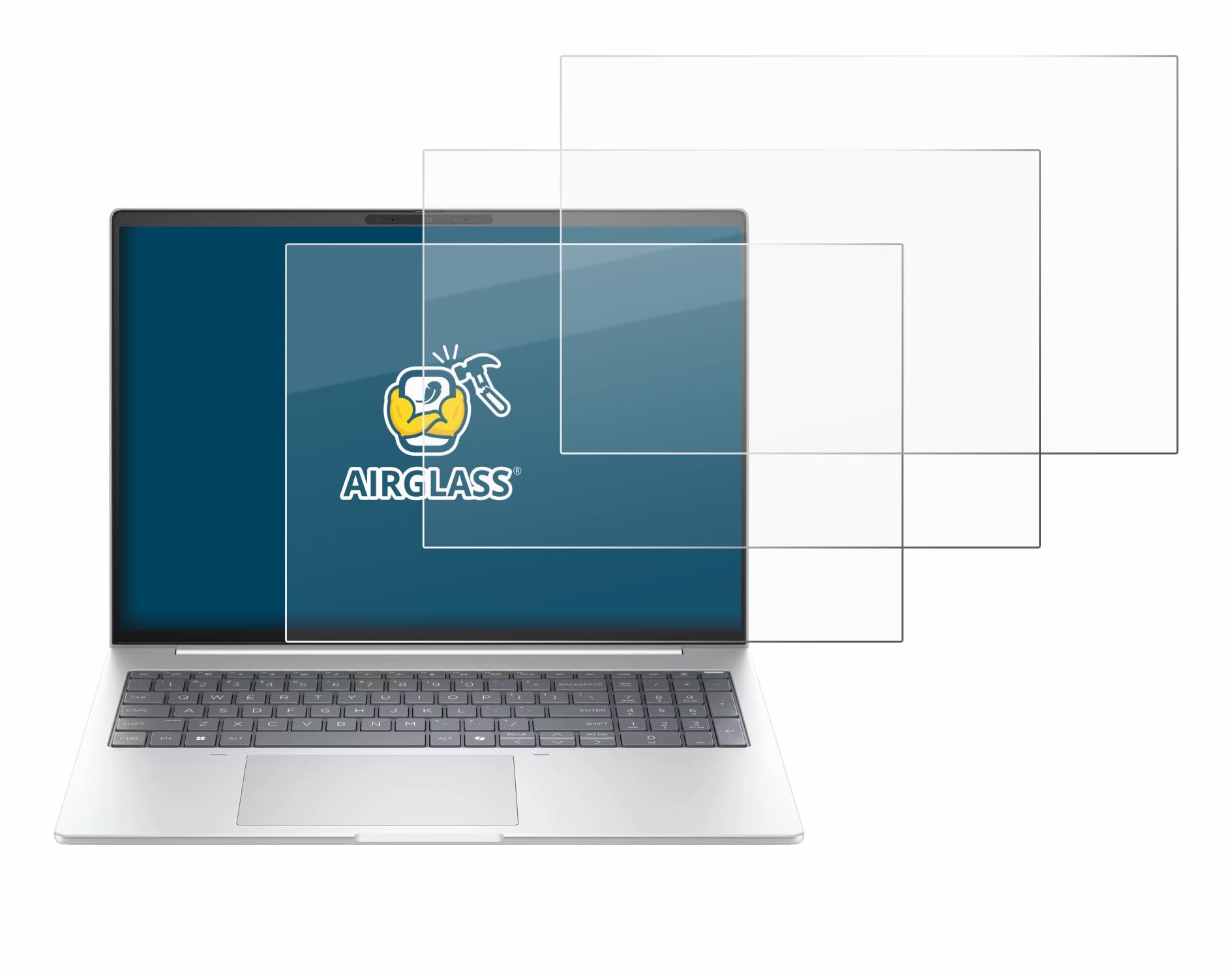 BROTECT 3 Unidades Lámina Cristales para HP EliteBook 8 G1a 16" | Transparente Protección Pantalla Made in Germany, Dureza 9H Anti-Arañazos Protector Cristal