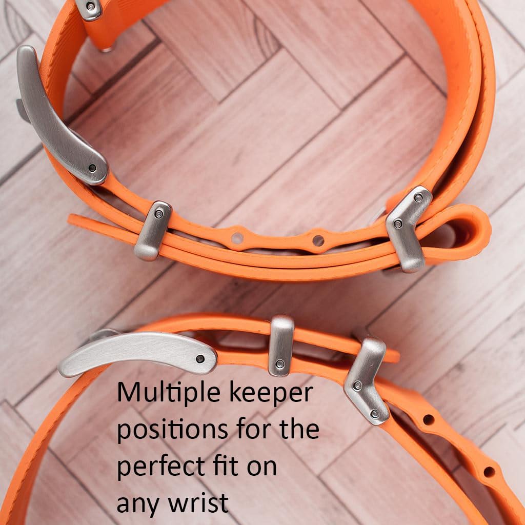 StrapHabit FKM Rubber Ribbed Military Style Dual Pass Strap - Convert to Single Pass - for Men and Women (20mm)