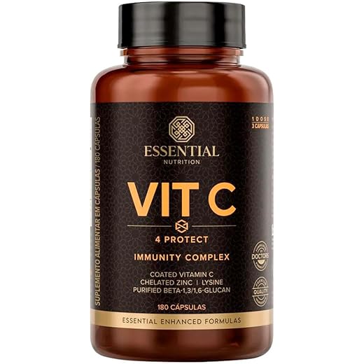 Vitamina C - Vit C 4 Protect 180 Cápsulas - Essential Nutrition