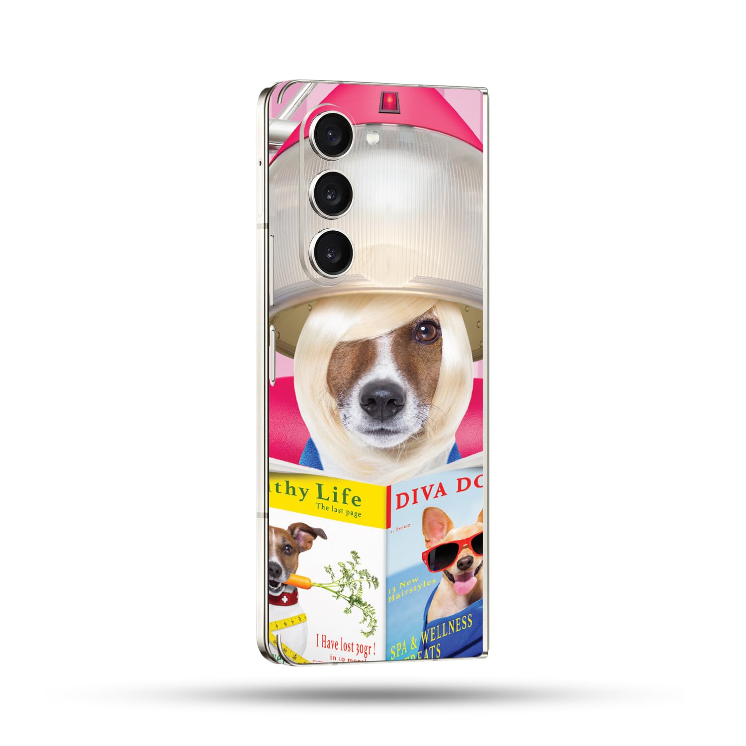 MightySkins Skin Compatible with Samsung Galaxy Z Fold 5 Full Wrap - Dog Divas | Protective, Durable, and Unique Vinyl Decal wrap Cover | Easy to Apply, Remove, and Change Styles | Made in The USA