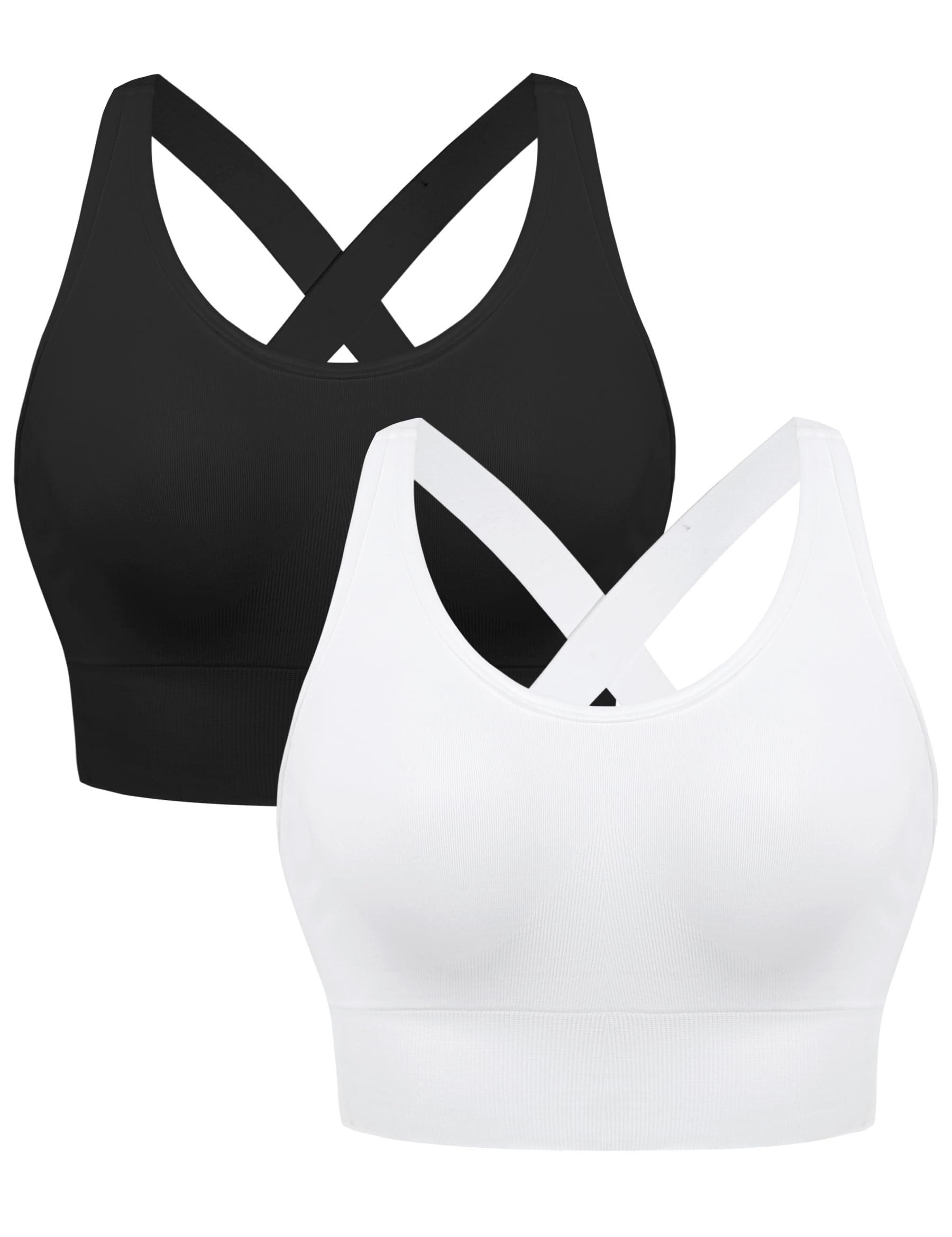 Uniexcosm Reggiseno Sportivo da Donna Cotone Senza Ferretti Reggiseni Sportivo Yoga Imbottito Reggiseno Sportivo Senza Ferretto