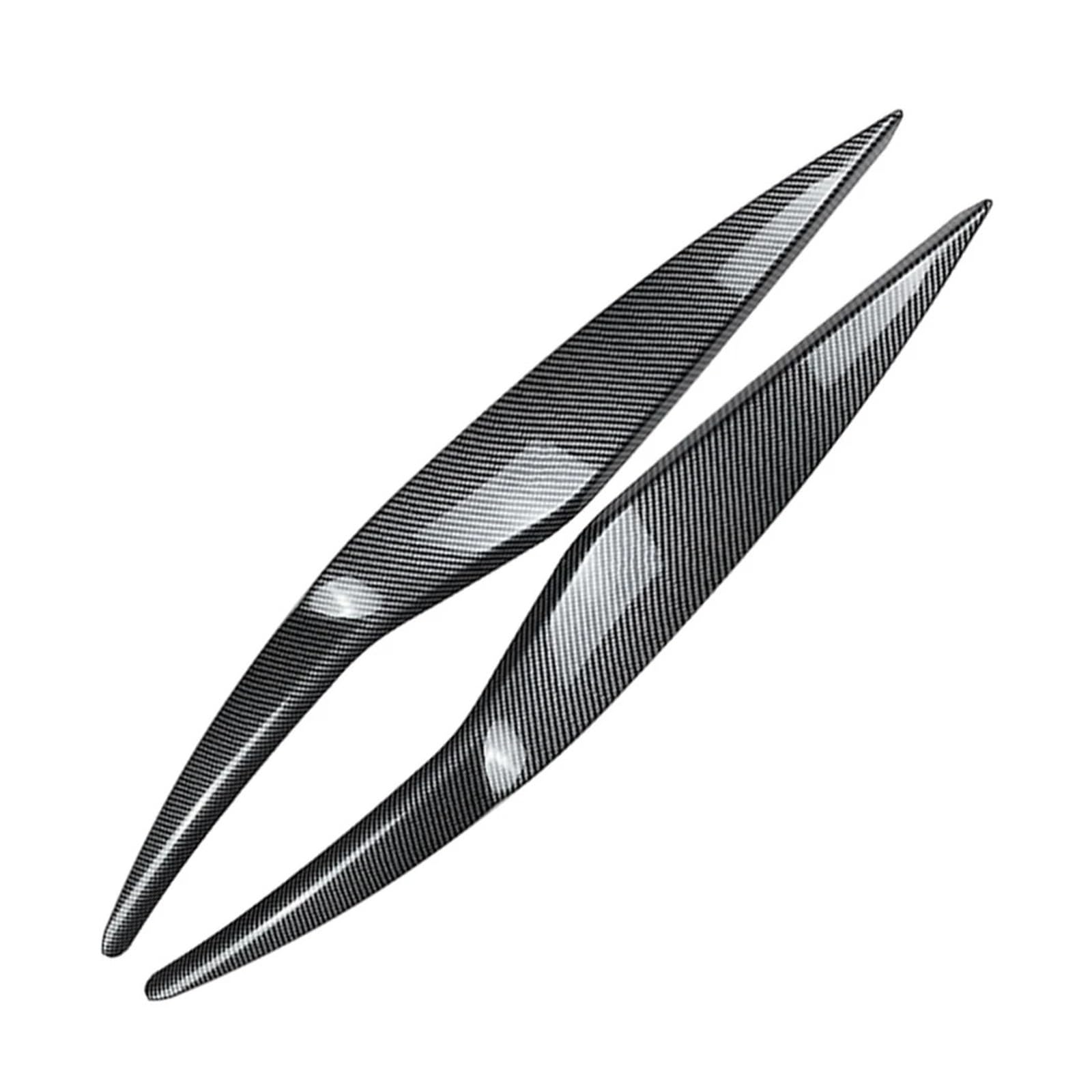 Auto Faro Del Faro Sopracciglio Palpebre Telaio di Copertura Trim, for Ford, for Fiesta, for MK6 2008 2009 2010 2011 2012 Adesivi per lampade auto(Carbon Fiber Black)