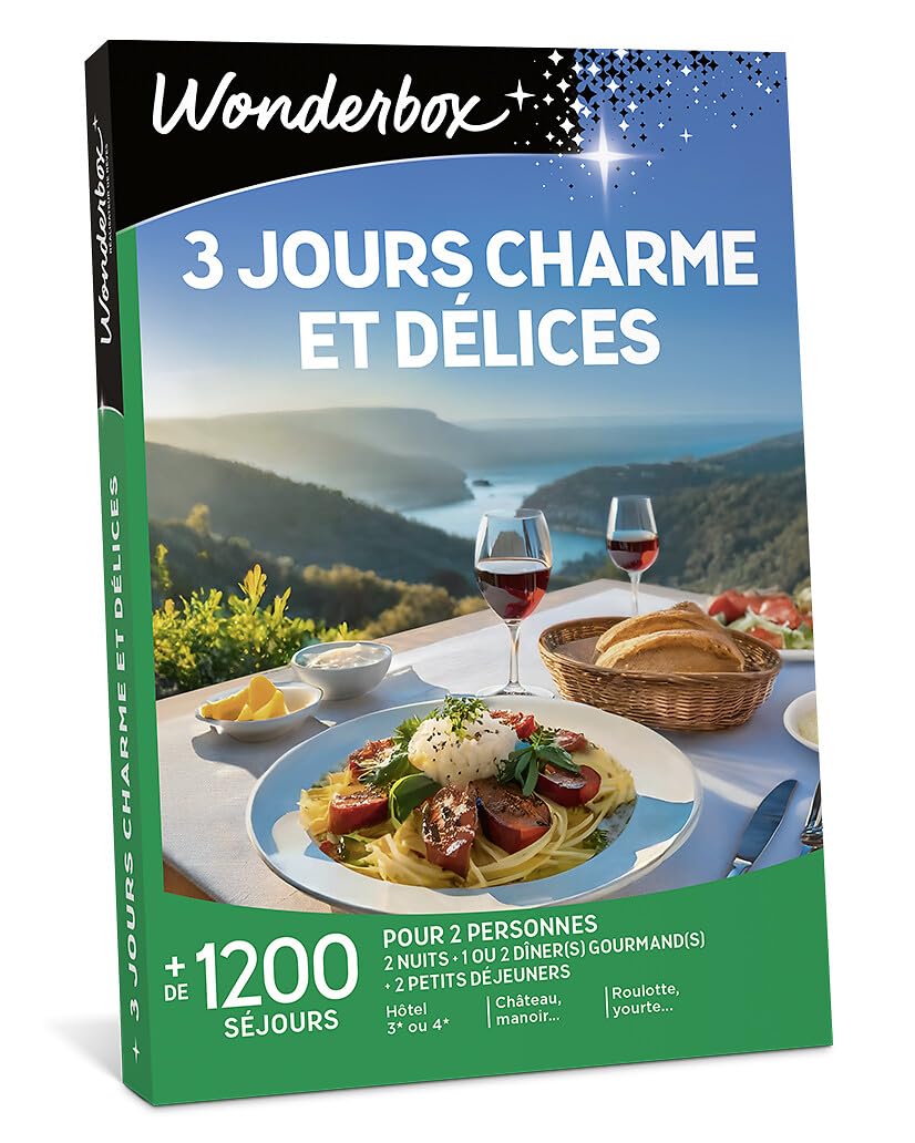 Wonderbox - 3 Jours Charme Et Délices - Coffret Cadeau - Idée Cadeau Séjours