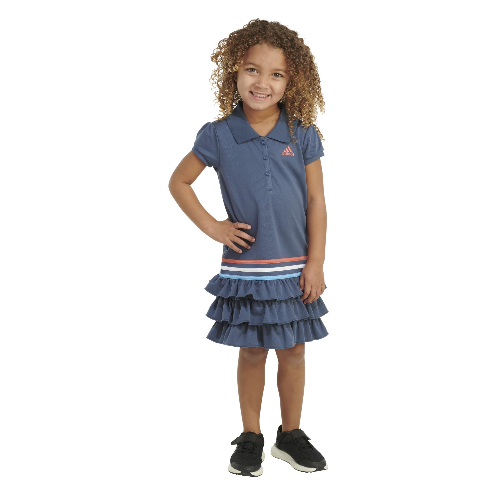 adidas Mädchen Short Sleeve Active Polo Ruffle Dress Tenniskleid