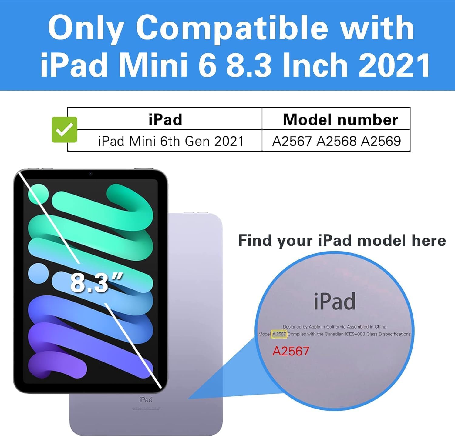 ProCase Smart Case for iPad mini 6 8.3 Inch 2021(Mgreen) Bundle with 2 Pack Screen Protector + 2 Pack Camera Lens Protector Matching iPad Colors(Starlight) image 3