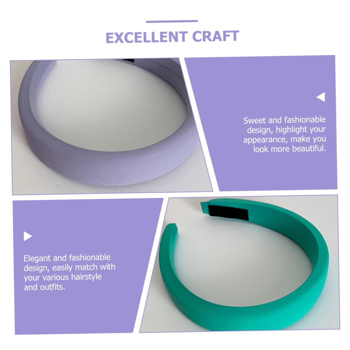 DOITOOL 6stücke Wide Padded Headbands Für Und Mädchen Süße Weiche Haarbänder Zarten Farben Helllila Für Und Verschiedene Frisuren