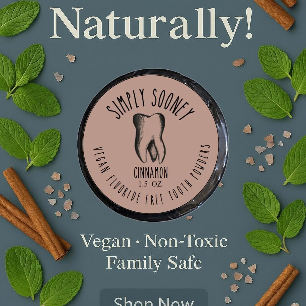 Simply Sooney Fluoride Free Remineralizing Toothpaste Powder I Vegan I Gluten Free I Organic Peppermint Essential Oil 1.5oz - Image 9