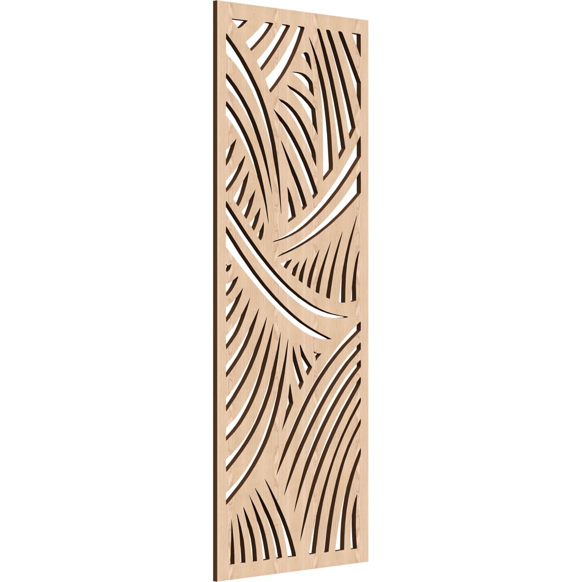 Chester Decorative Pierced Fretwork Wood Wall Panels, 19 3/8"W x 49 3/8"H x 3/8"T, Red Oak