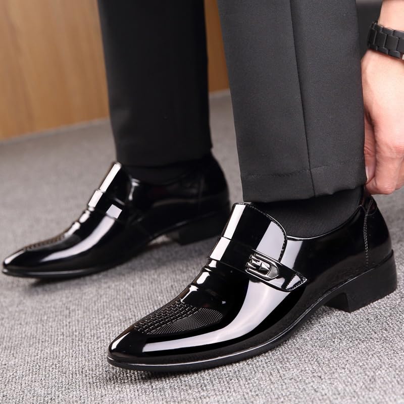 Comfortable Dress Shoes for Business New Men's Slip-On Oxford Shoes, Wedding, Casual & Work, Modern Classic Formal Shoes2