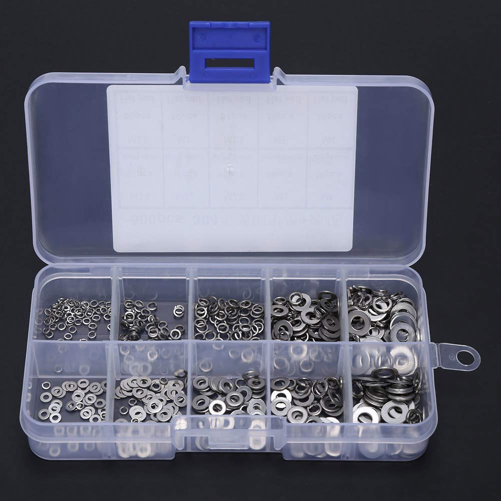 Small Washer Yunseity 500pcs Stainless Steel Washer, Spring & Flat ...