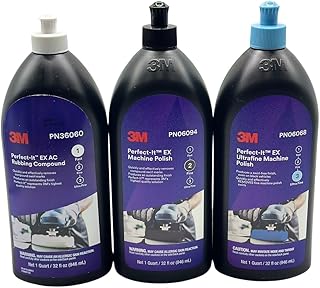 Perfect It Buffing and Polishing Kit - 36060(Rubbing Compound), 06094(Machine Polish), 06068(Ultrafine)