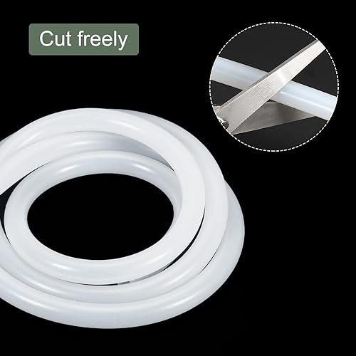 Miniatura 62 de YOKIVE Tubo de silicona, transferencia de agua, ideal para bomba (negro, 0.315 x 0.394 in IDxOD, 3.3 ft) Beige,Negro,Azul / Patchwork,Claro,forro