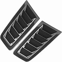Vista 8 de Qiilu Kit de 2 cucharas de ventilación para capó de automóvil, ajuste universal de entrada de aire frío, entradas de refrigeración, cubiertas