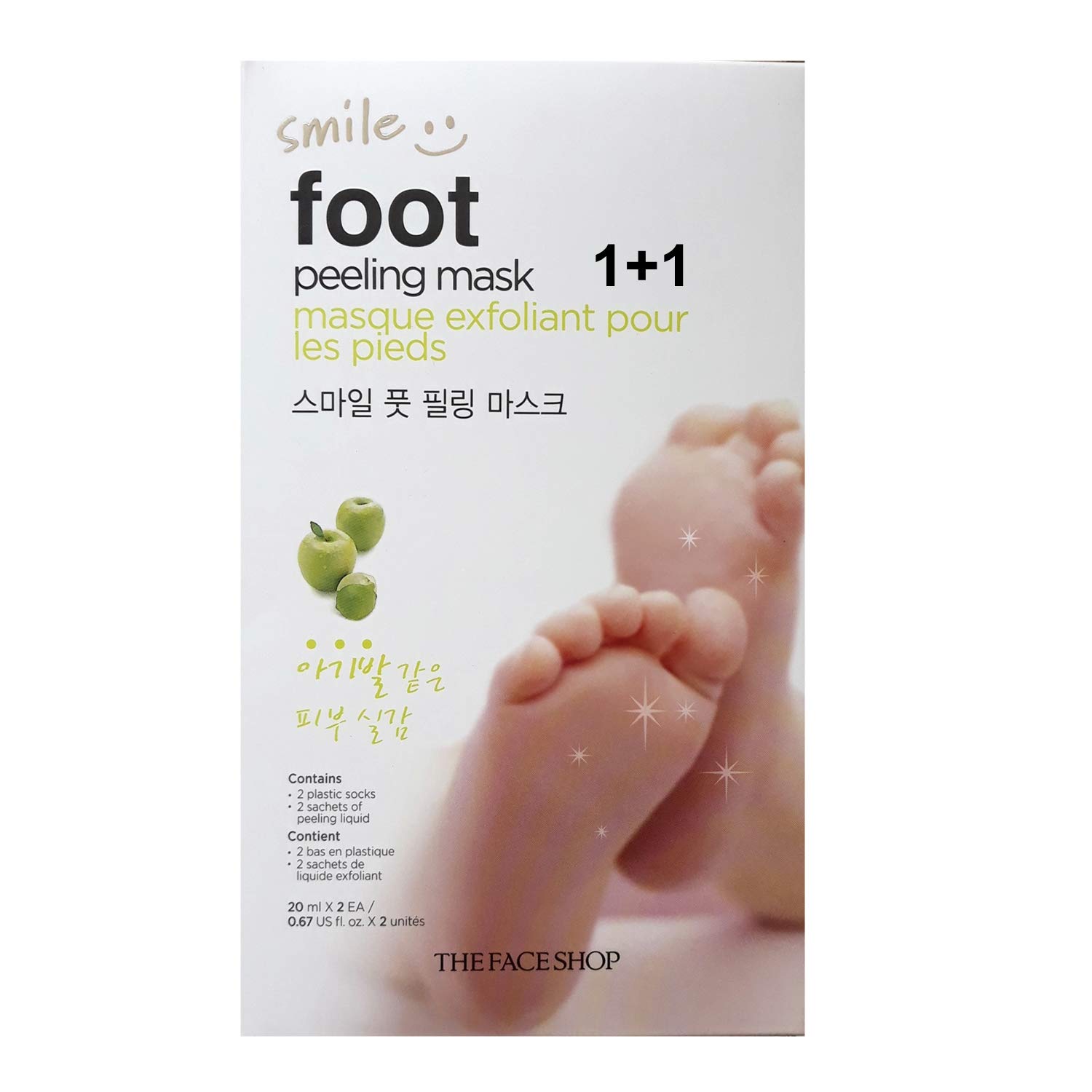 THE FACE SHOP Smile Foot Peeling Mask,K-Beauty