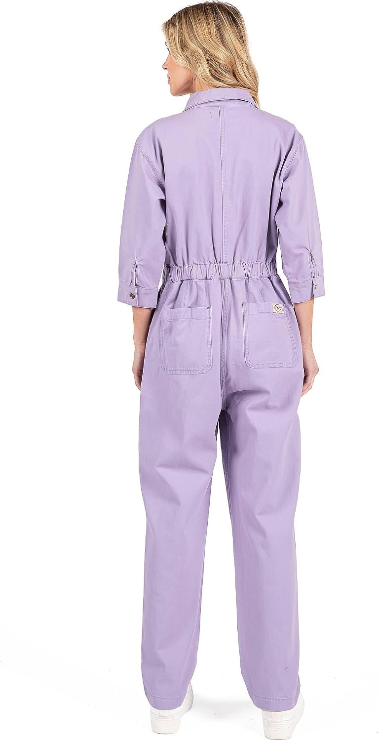 Womens Relaxed Aviator Utility Coverall Jumpsuit