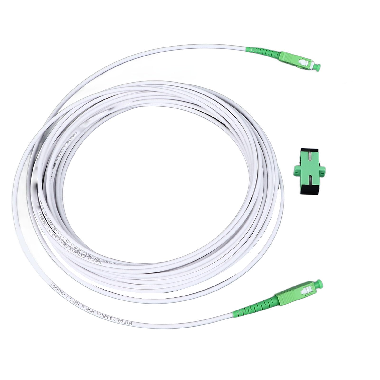 lyrlody Kabel połączeniowy jednomodowy, przedłużacz do modemu optycznego SC z metalowym zbrojeniem, do FTTH FTTB FTTP (SC 15 m / 49,2 stopy)