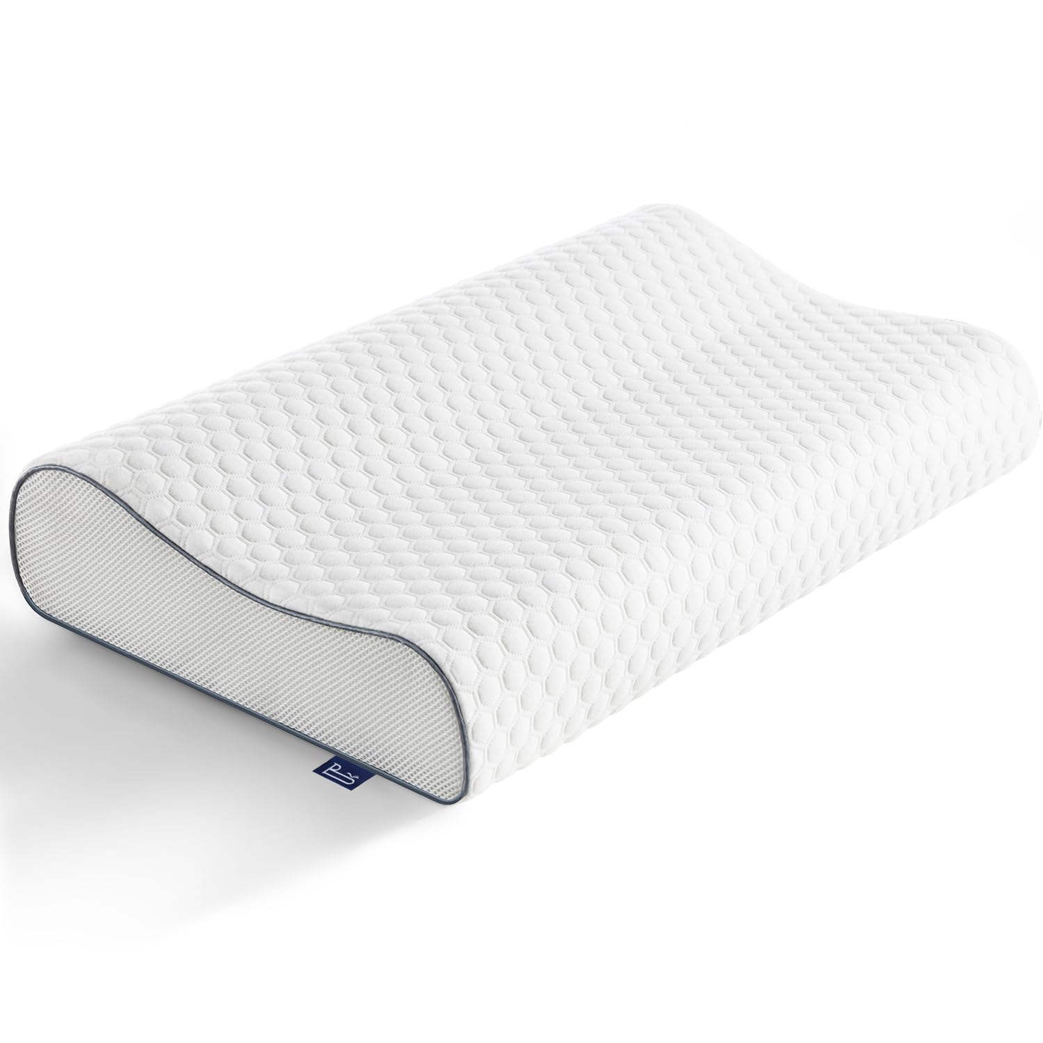 BedStory Memory Foam Kissen Kopfkissen, Höheneinstellbares Nackenstützkissen, Ergonomisches Kopfkissen, Seitenschläferkissen für Rücken & Bauchschläfer (62x38x 9/7 cm)