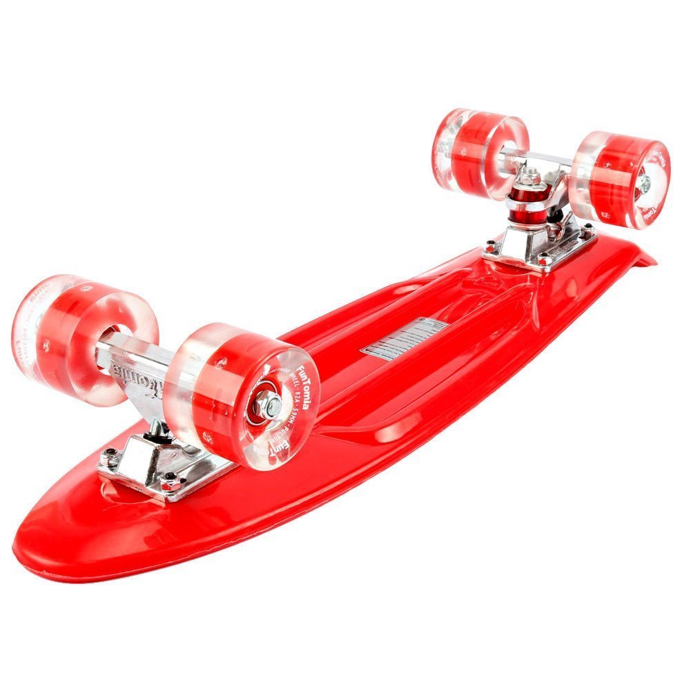 FunTomia® Mini-Board, skateboard da 57 cm, con o senza LED sulle ruote, con carrello in alluminio e cuscinetti a sfera Mach1 ABEC-11, colori vari, T-Tool
