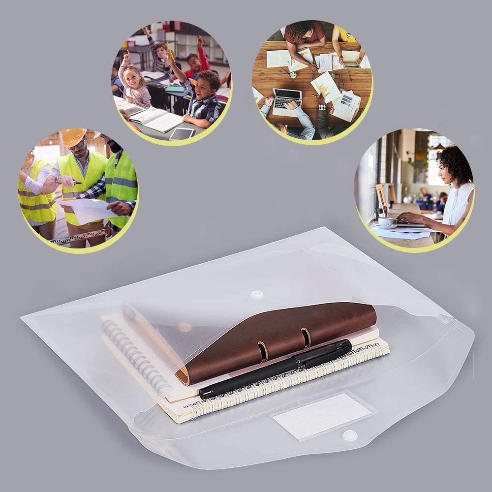 Herlitz A4 Dokumententasche Aus Stabilem PP – Glasklar Mit Praktischem Druckknopf – 6er Pack