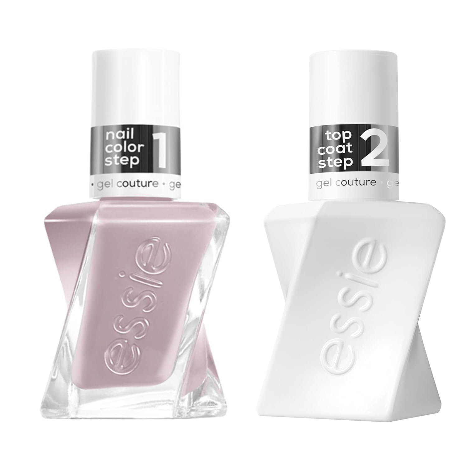 essie Gel Couture Longwear Nail Polish Kit, Raisin Brown Nail Polish, All Checked Out + Top Coat, Vegan, 0.46 fl oz each
