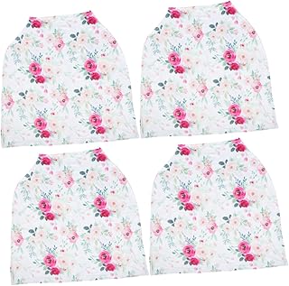 Toyvian 4 Peças Toalha De Enfermagem Guarda-Sol Para Carrinho De Bebê Capa De Carrinho De Bebê Assentos De Bebê Para Bebês Poncho Assento De Carro Dossel Elástico Capa De Carrinho De Bebê