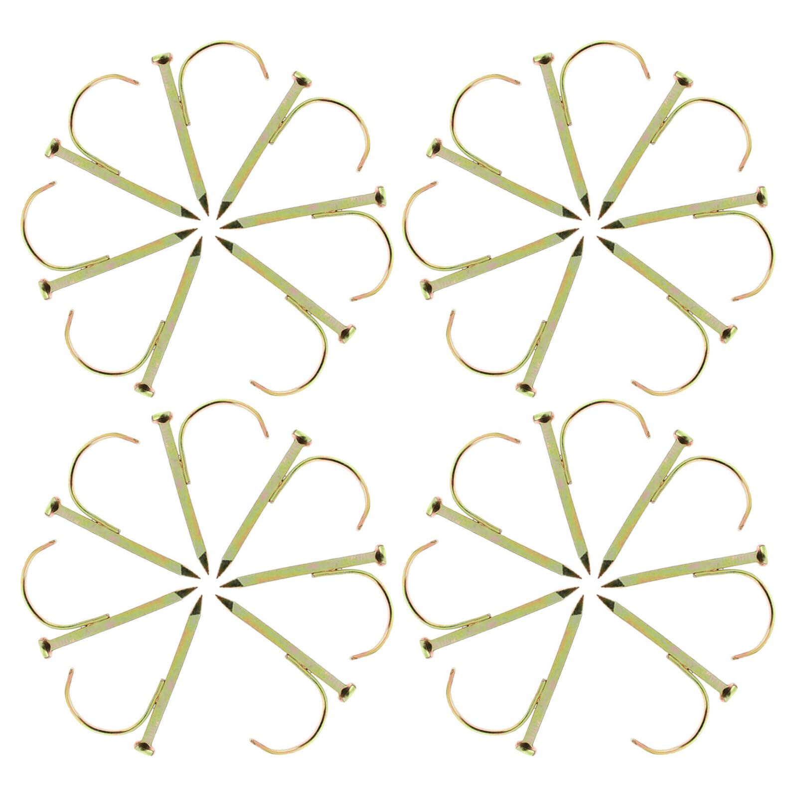 Clous à crochet pour tuyaux en acier de 2.5 cm : lot de 100 demi-colliers robustes