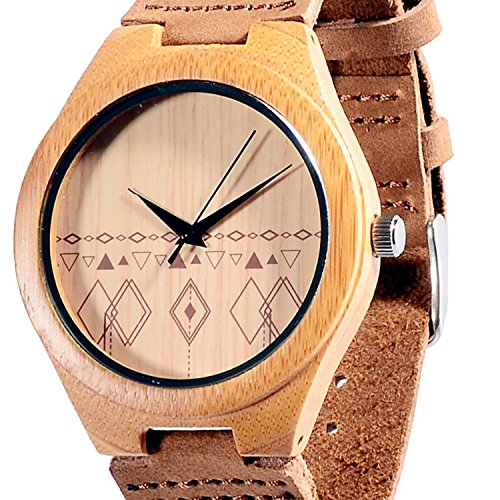 KKwell Bambù vigilanza di legno uomini e le donne