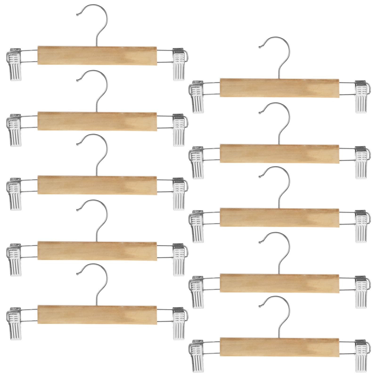 Pinces en bois et acier inoxydable lot de 10 pour le rangement de chaussettes