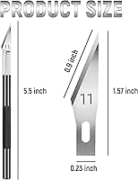 Vista 2 de Juego de 10 Cuchillos Exacto, Cuchillo de Precisión para Pasatiempos con Cuchillas Afiladas para Manualidades, Modelado, Recorte, Corte