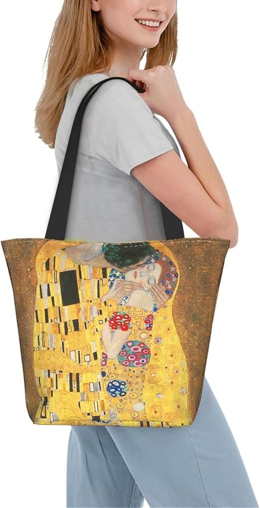 Amazon | グスタフ·クリムト『接吻』 エコバッグ コンビニバッグ ...